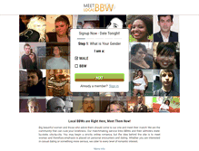 Tablet Screenshot of meetlocalbbw.com